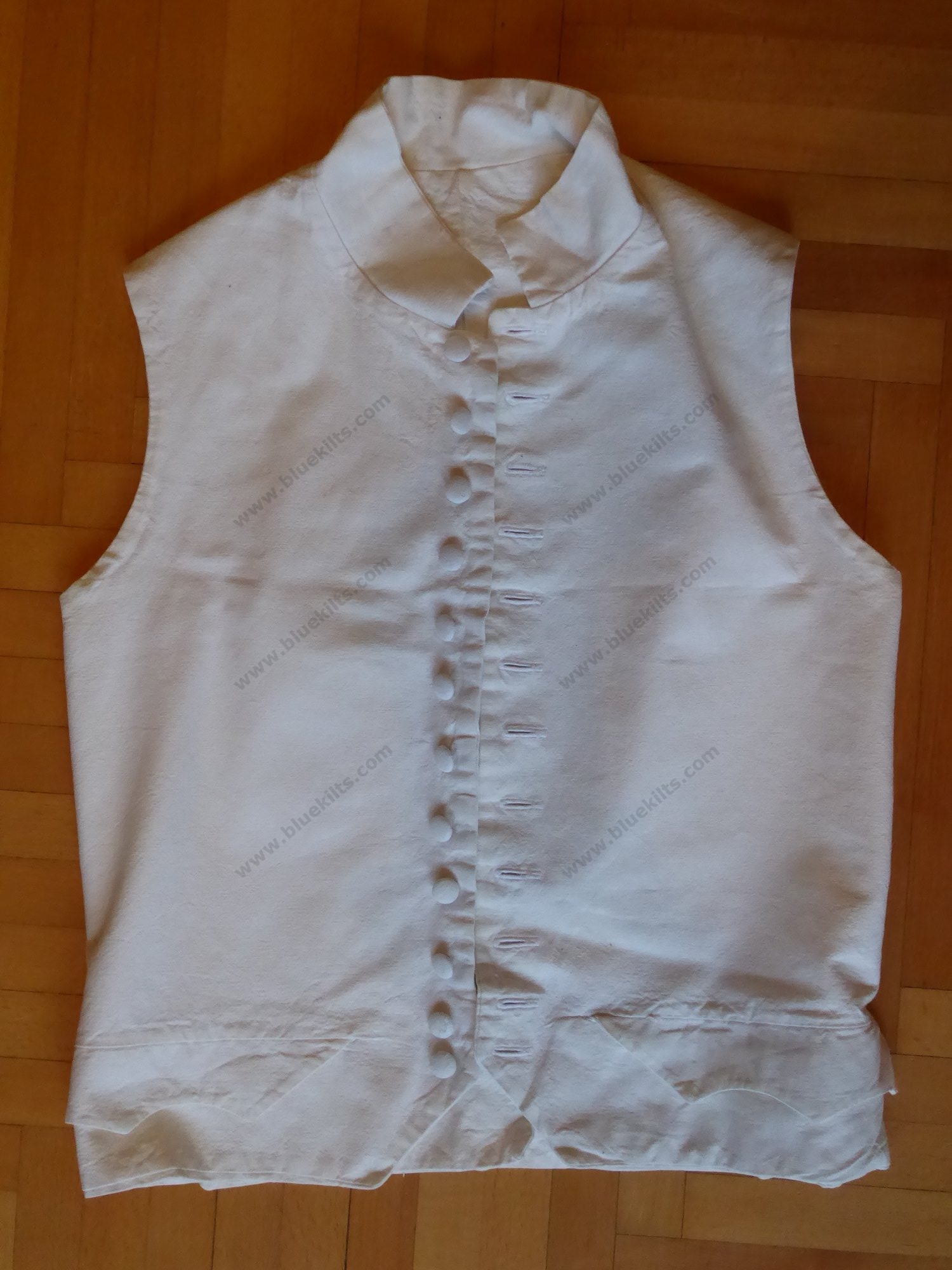 Cotton canvas vest Blue Kilts